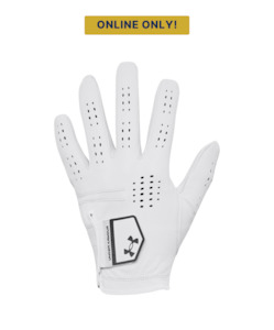 2024 Under Armour Men's Tour Golf Glove - White/Castlerock/Castlerock