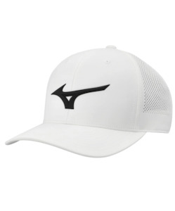 2025 Mizuno Tour Vent Snapback Cap - White/Black