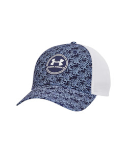 Golf course or practice range: 2024 Under Armour Iso-Chill Driver Mesh Adjustable Cap - Navy/White