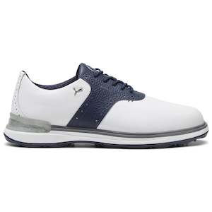 Golf course or practice range: 2024 Puma Avant Golf Shoe -White/Deep Navy