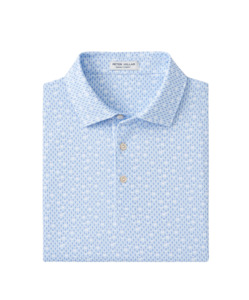 Golf course or practice range: 2024 Peter Millar Men's Corkscrew Polo - White