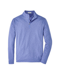 2024 Peter Millar Men's Perth Carts Performance Quarter-Zip - Port Blue