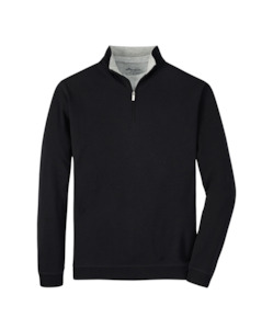 2024 Peter Millar Crown Comfort Interlock 1/4 Zip - Black