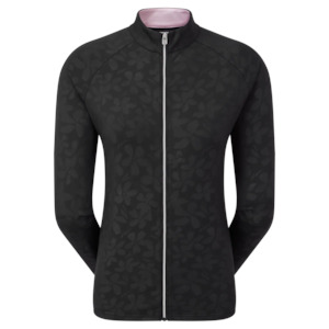 2024 FootJoy Women's Floral Embossed Midlayer - Black