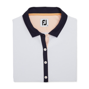 2023 FJ Womens Short sleeve Houndstooth Trim Shirt