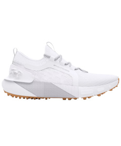 Golf course or practice range: 2024 Under Armour Women's Phantom Golf Shoe - White/White Clay/White