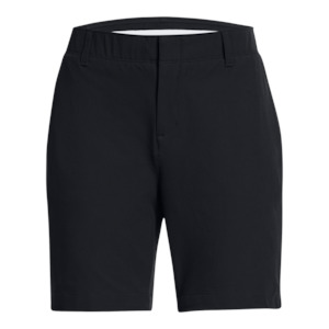 Golf course or practice range: 2024 Under Armour Women's Drive 7 Inch Shorts - Black/Metallic Silver