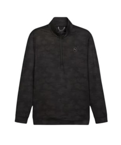 2024 Puma Men's Cloudspun Camo 1/4 Zip Pullover - Black