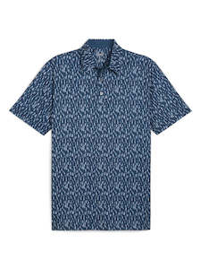 Golf course or practice range: 2024 Puma Men's MATTR Pines Polo - Navy / Ocean Tropic