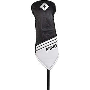 Golf course or practice range: Ping Core Fairway Head Cover - Blk/Wh