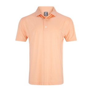 2025 FootJoy Men's Pinwheel Print Lisle Self Collar Polo - Sunset