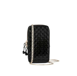 Monogram Mini Bag | Black Patent