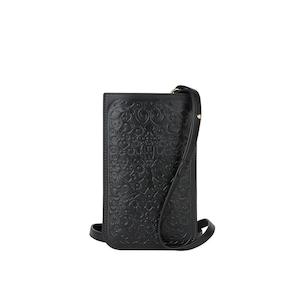 Accessories: Filigree Phone Pouch | Black