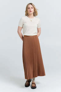 Karen Walker: Sunray Pleated Skirt | Coffee