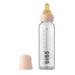 Bibs Glass Baby Bottle Set / 225ml - Blush