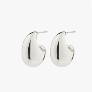 Clothing: Intent Recycled Hoops - Silver Plated