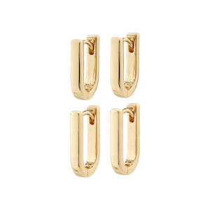 Clothing: Stay Earrings - Gold Plated