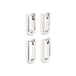 Clothing: Stay Earrings - Silver Plated