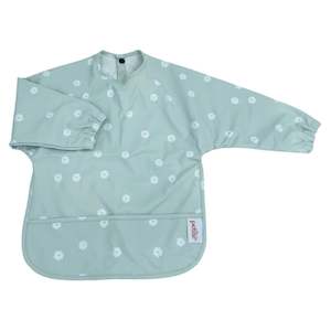 Clothing: Petite Eats sleeved bib - Daisy