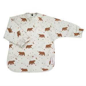 Clothing: Petite Eats sleeved bib - Bear