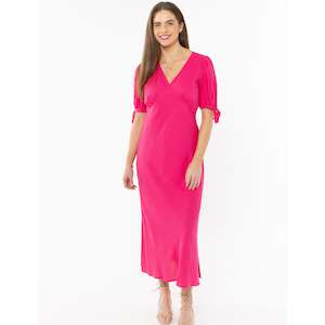 Smart Dress - Hot Pink Linen (LL3397-4)