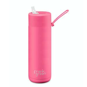 Ceramic Reusable Drink Bottle - Neon Pink (595ml)