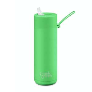 Ceramic Reusable Drink Bottle - Neon Green (595ml)