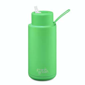 Ceramic Reusable Drink Bottle - Neon Green (1litre)