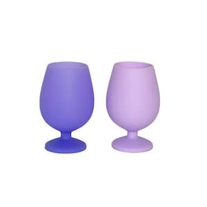 Unbreakable Wine Glasses / Stemm / Tanzanite + Amethyst