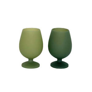 Unbreakable Wine Glasses / Stemm / Sage + Olive