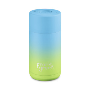 12oz Ceramic Reusable Cup - Gradient Sky Blue / Pistachio Green