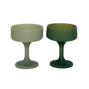 Unbreakable Cocktail Glasses / Mecca / Sage + Olive