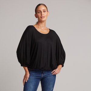 Clothing: Studio Jersey Relaxed Top - Ebony