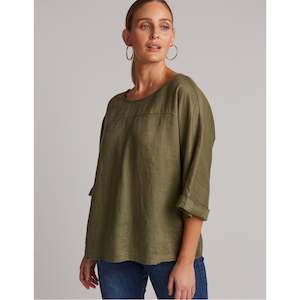 Studio Relaxed Top - Khaki / OS