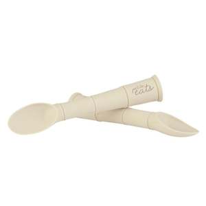 Petite Eats Silicone spoon set (Twin Pack) - Sand