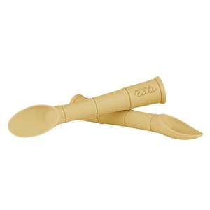 Petite Eats Silicone spoon set (Twin Pack) - Mustard