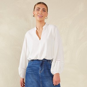 Sardinia Tie Blouse - Bianco