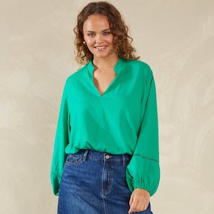 Sardinia Tie Blouse - Verde