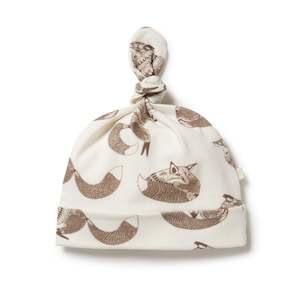 Clothing: Organic Knot Hat - Mr Fox / 0-3m