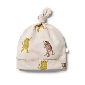 Organic Knot Hat - Roar - Organic Slub Cotton / 0-3m