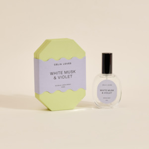 Clothing: Celia Loves Room Spray - White Musk + Violet