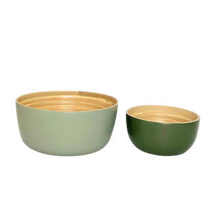 Bamboo Bowls / Bebb / Olive + Sage (Set of 2)