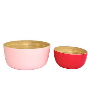 Bamboo Bowls / Bebb / Cherry + Blush (Set of 2)