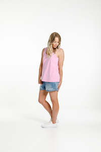 Heather Singlet - Sale - Pink Bloom