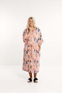 Long Hooded Robe - Sale - Society Girls Print