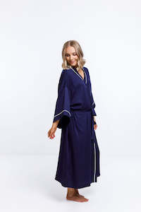 Clothing wholesaling: Royale Robe - Ink Blue with White Trim