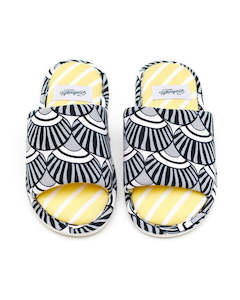 Summer Hotel Slides - Black & White Shell print