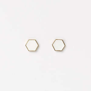 Studs - Hexagon - White