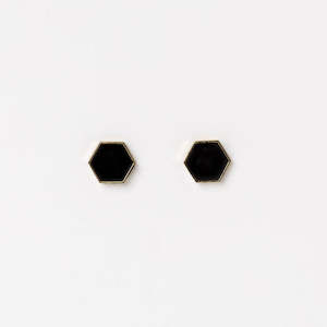 Studs - Hexagon - Black