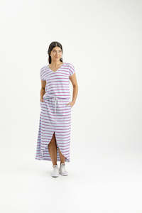 Clothing wholesaling: Chelsea Dress - Orchid Stripe